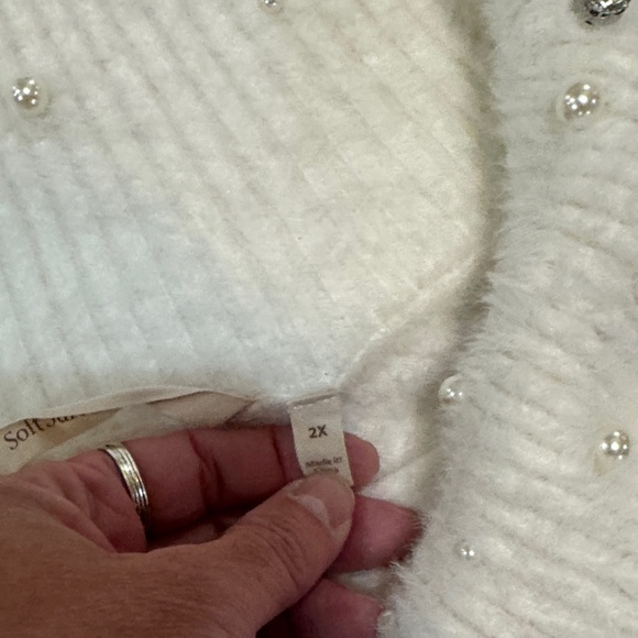 Soft Surroundings Ivory Cowl Neck Sweater - Picture 3 of 13